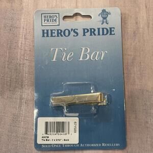 Hero's Pride Gold Tie Bar 2 X 5/16 Uniform Fire EMP Police
